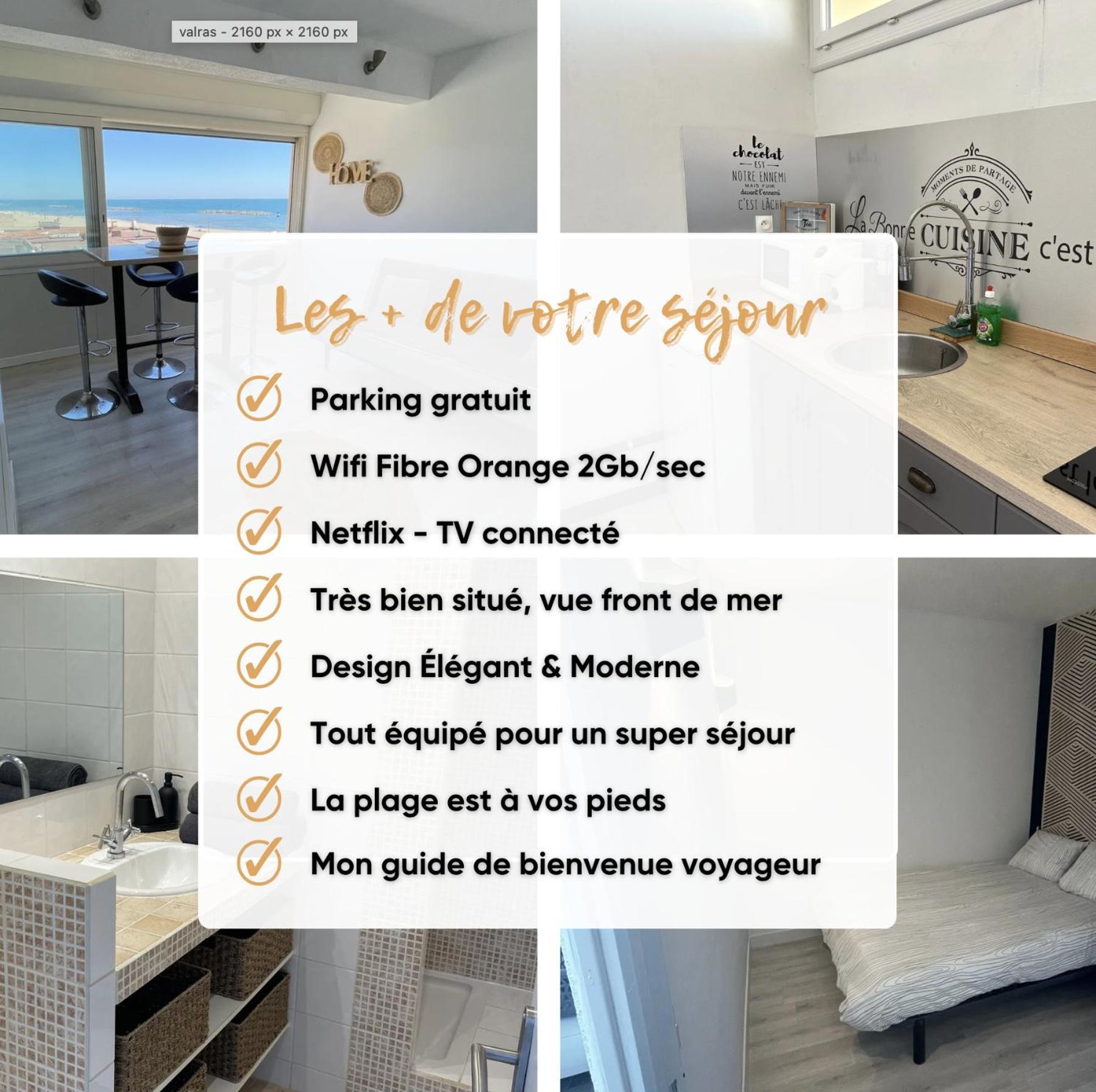 Superbe Appartement Vue Sur Mer Valras-Plage Exteriör bild